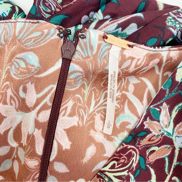 Free People Sun Bleached Maxi Dress Boho Bohemian Floral Chocolate Combo - Picture 9 of 12